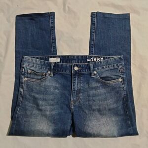 Gap 1969 Jeans Womens 29R (33x24) Blue Perfect Boot Bootcut Stretch Denim